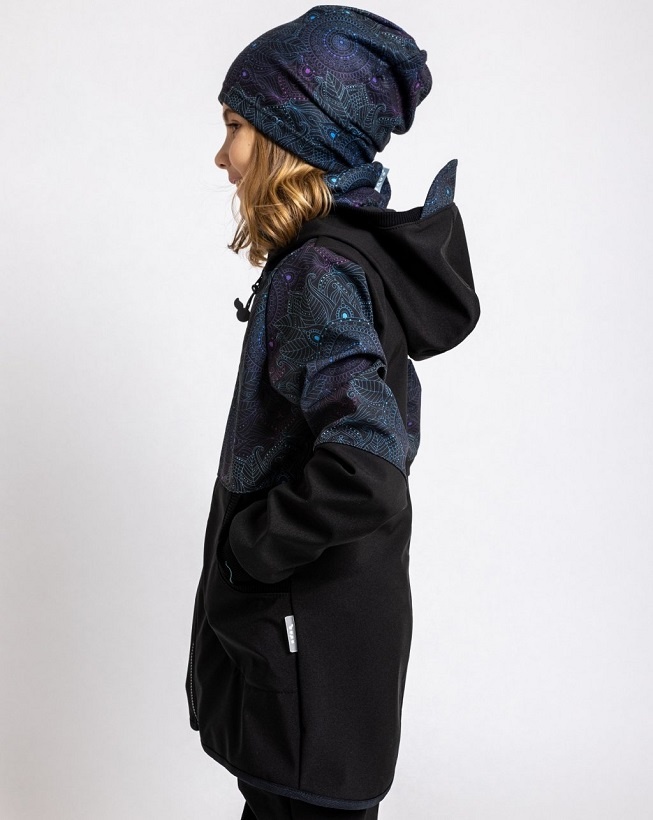 ☘️ SOFTSHELLOVÝ KABÁT Unuo MANDALA s fleecem vel. 128/134 - 4