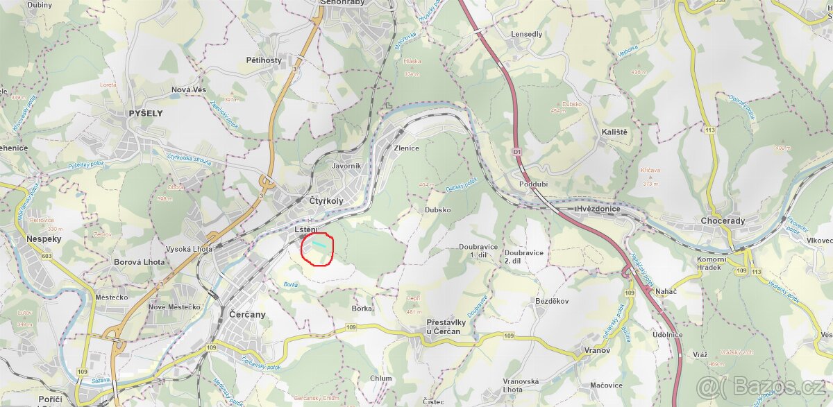 Prodám lesní pozemek v k.ú. Lštění p.č. 437/12 - 4