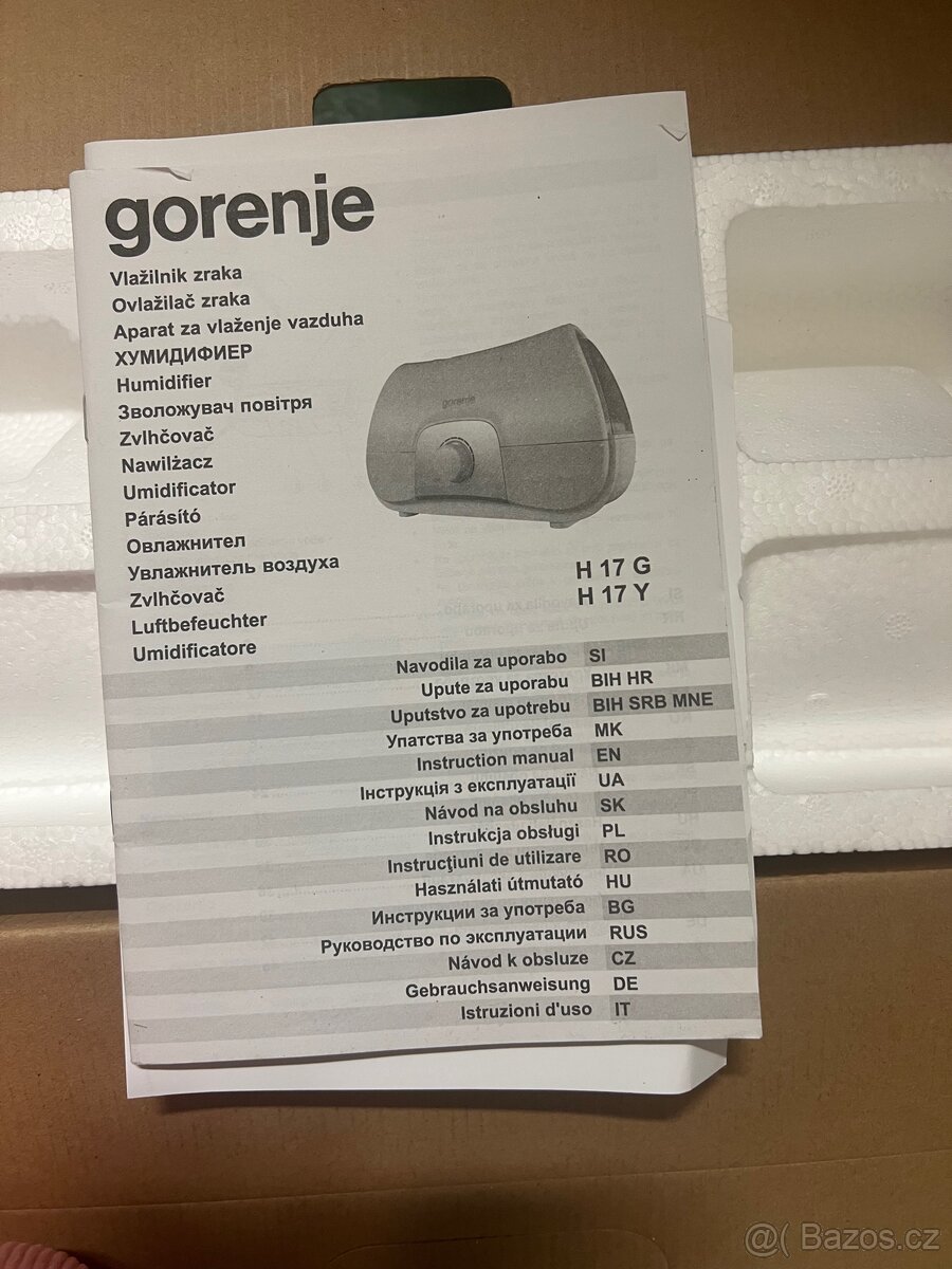 ultrazvukový zvlhčovač vzduchu Gorenje - 4