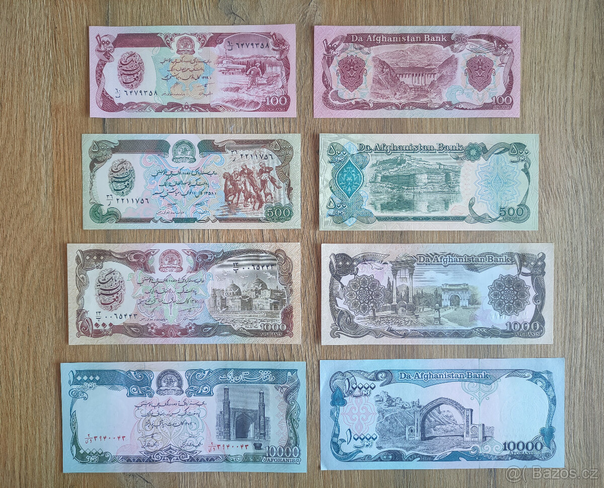 4 bankovky z Afgánistánu - 4