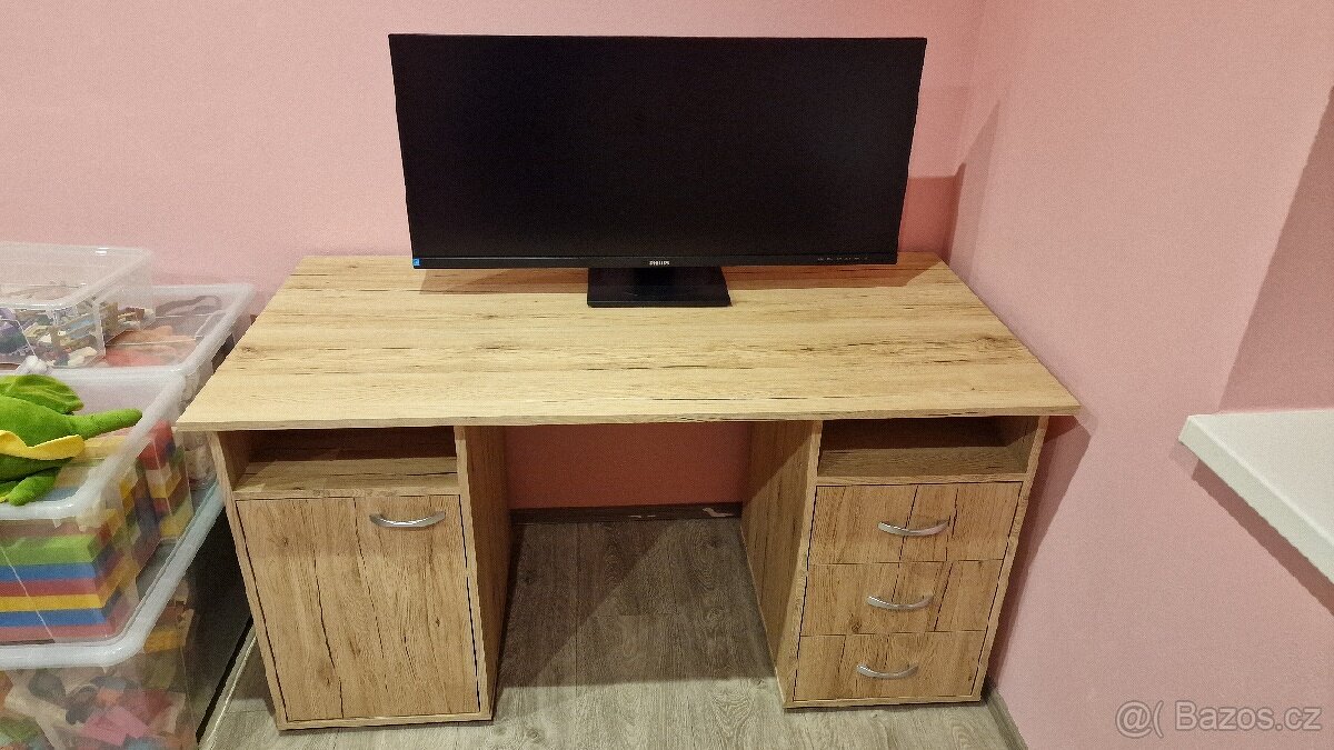 Psací stůl KUBA - dub artisan - 4