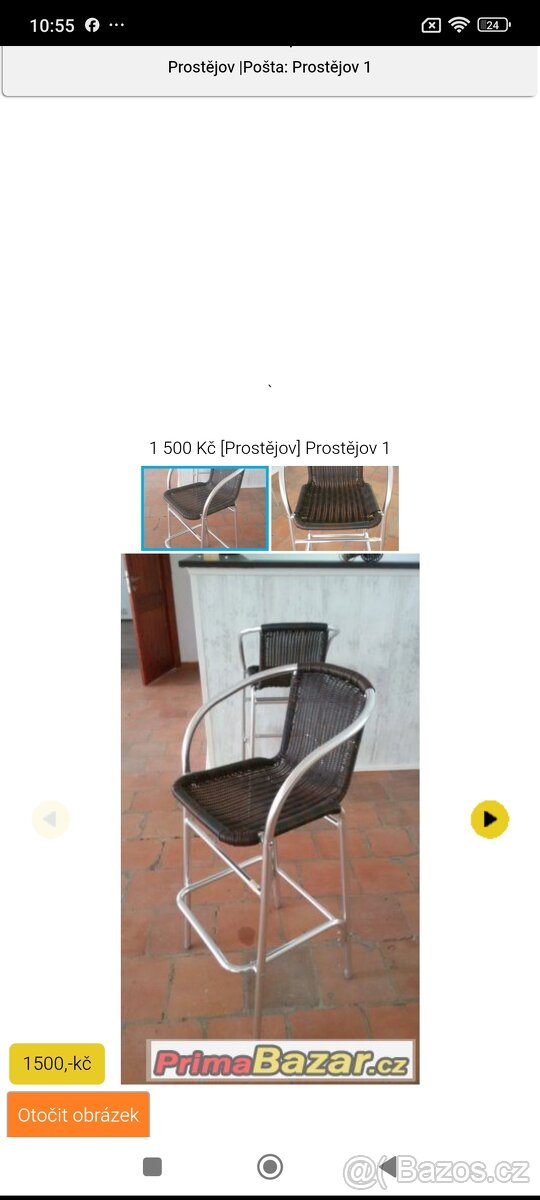 Prodám 4 barové židle - 4