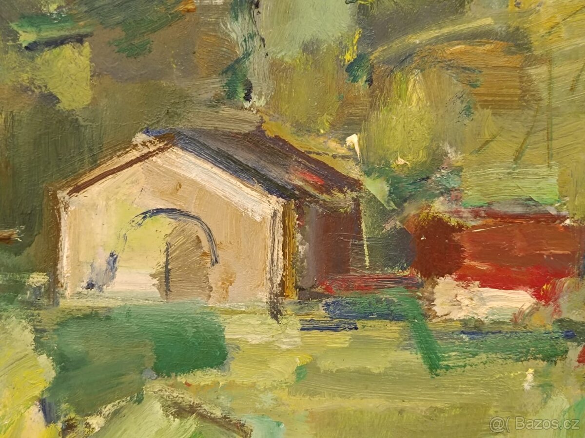 Obraz Jana Lieblová, ves na Vysočině, olej 63x73 - 4