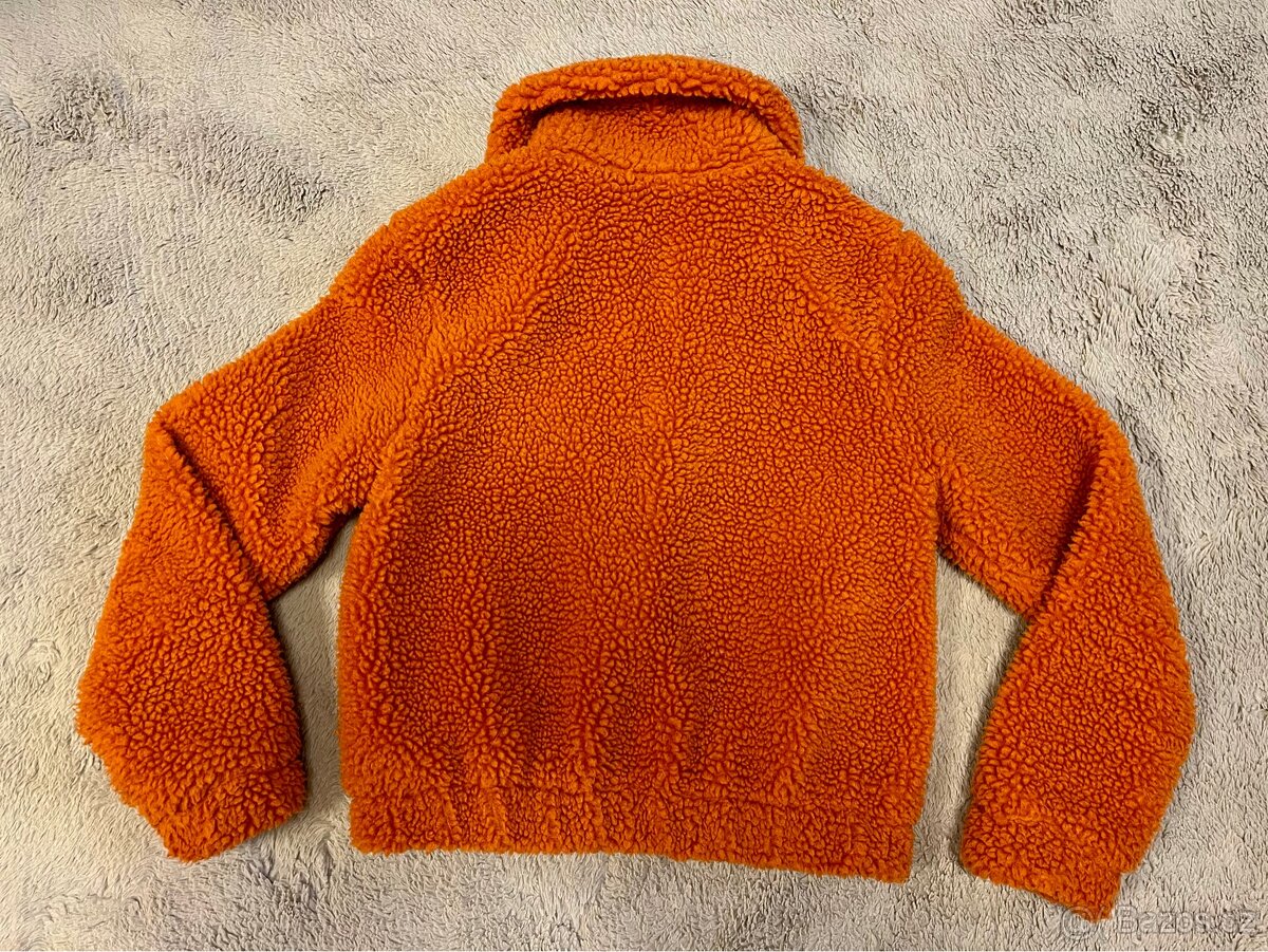 Oranžová bunda do pasu - 4