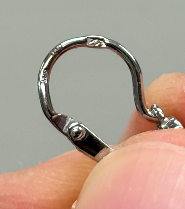 Dětské náušnice z bílého zlata - 4