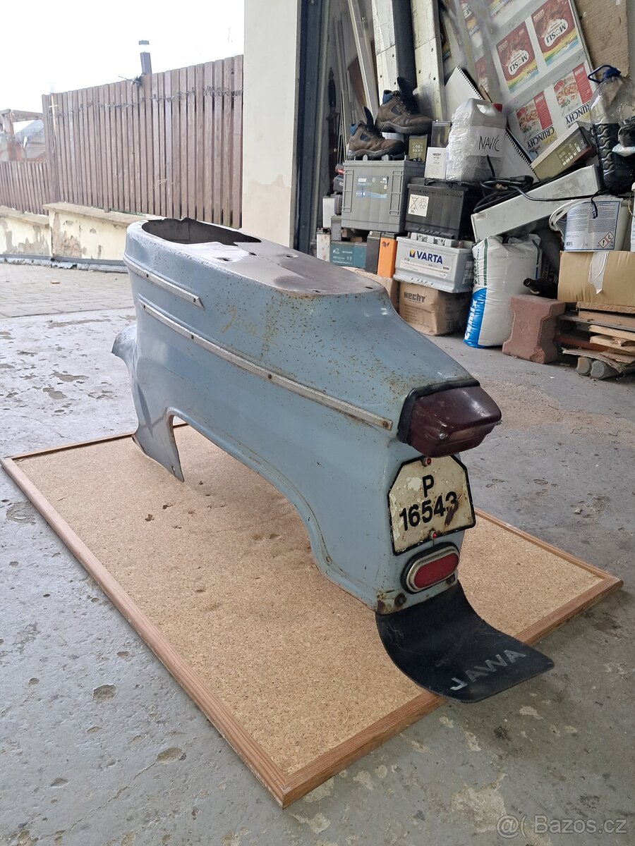 Podsedlový plech na jawa pionýr holubí modř - 4