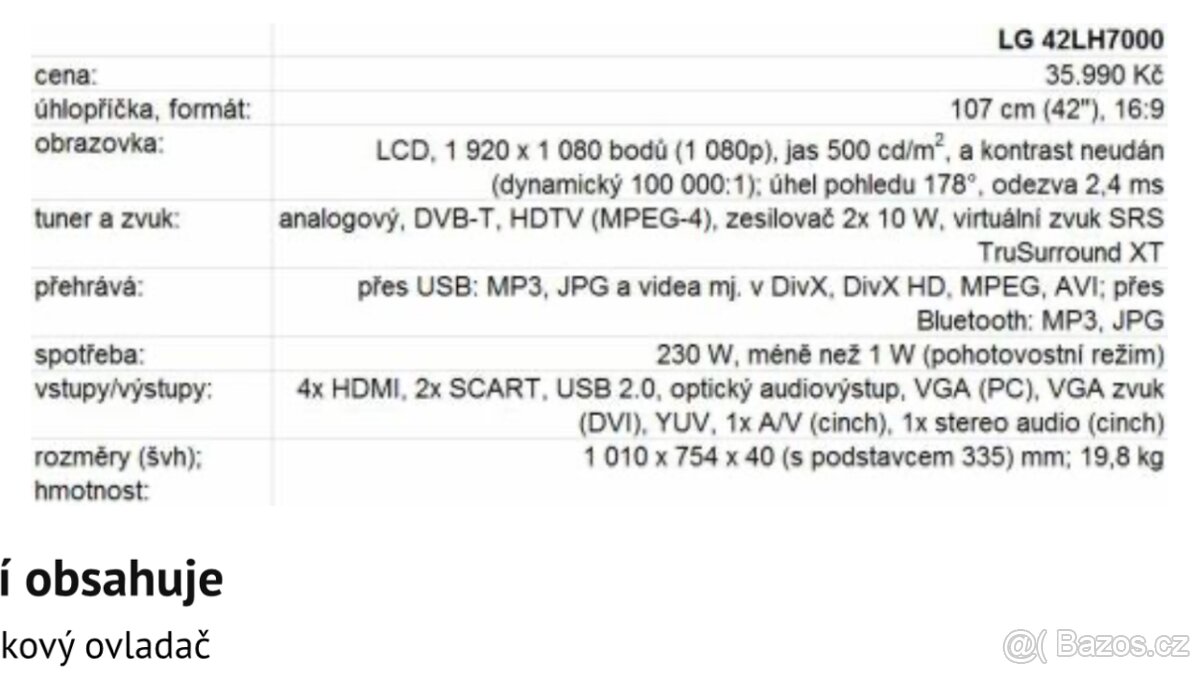 Televize LG 42LH7000 - 4