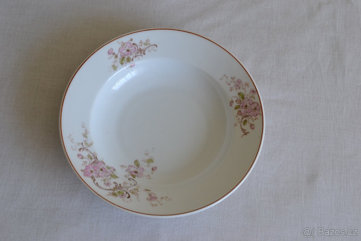 Starožitná keramická mísa+hl.talíř - 4