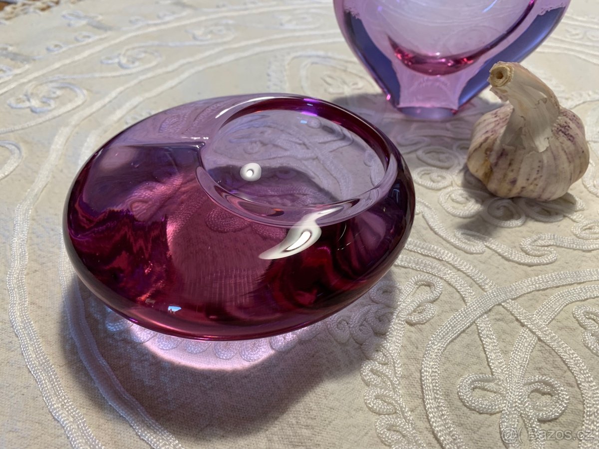 Historické barevné hutní sklo - designové - 4