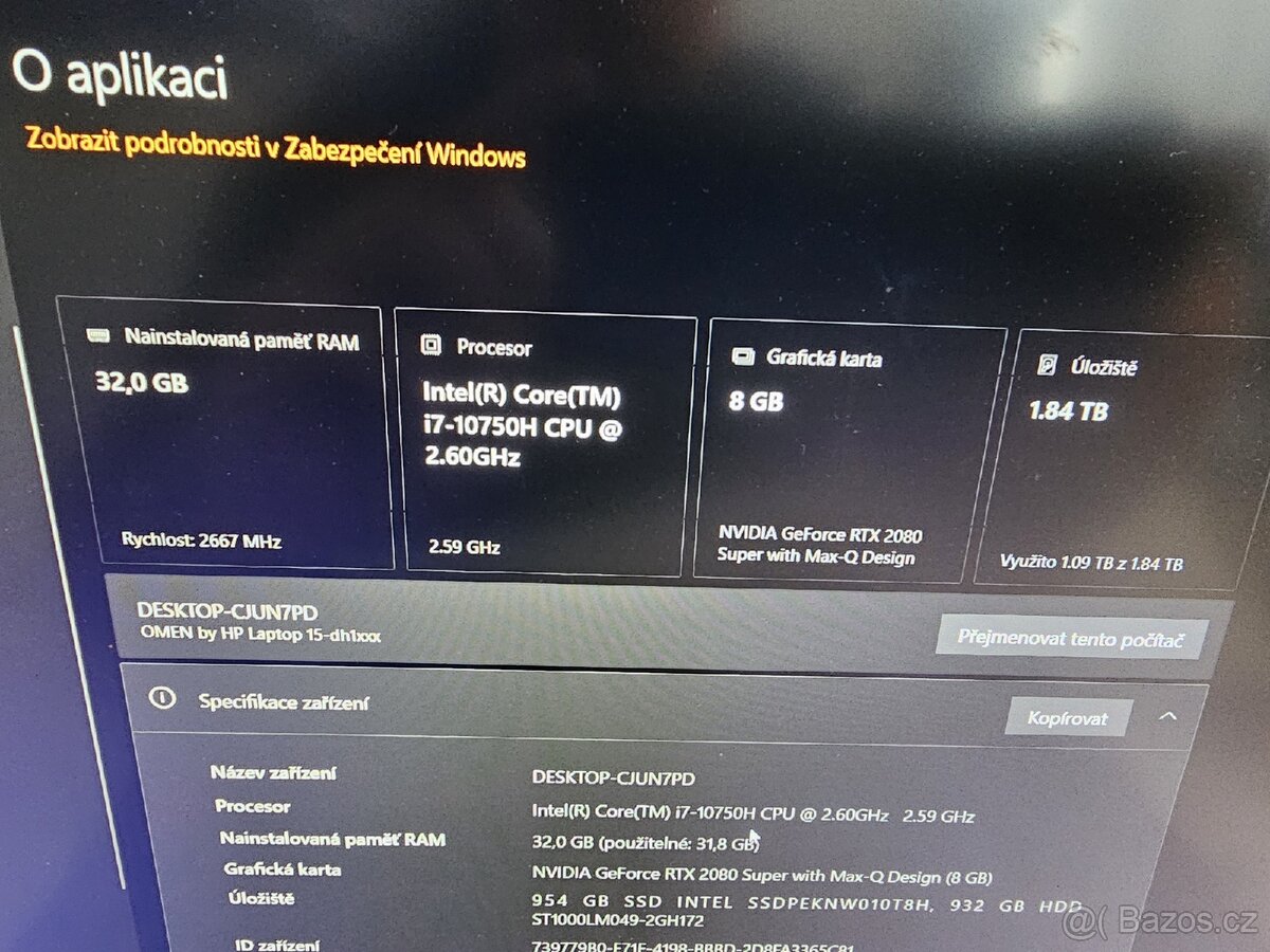 Herni Notebook HP Omen - 4
