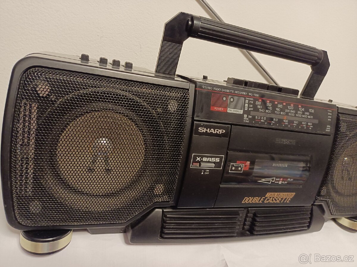 Sharp WQ 238H radiomagnetofon retro 2 kazeťák - 4