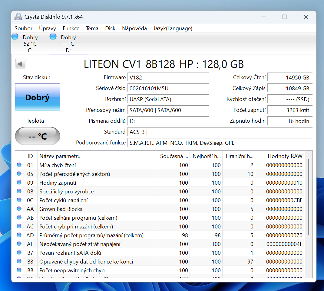 M.2 SATA SSD LITE-ON CV1-8B128-HP 128GB - 4