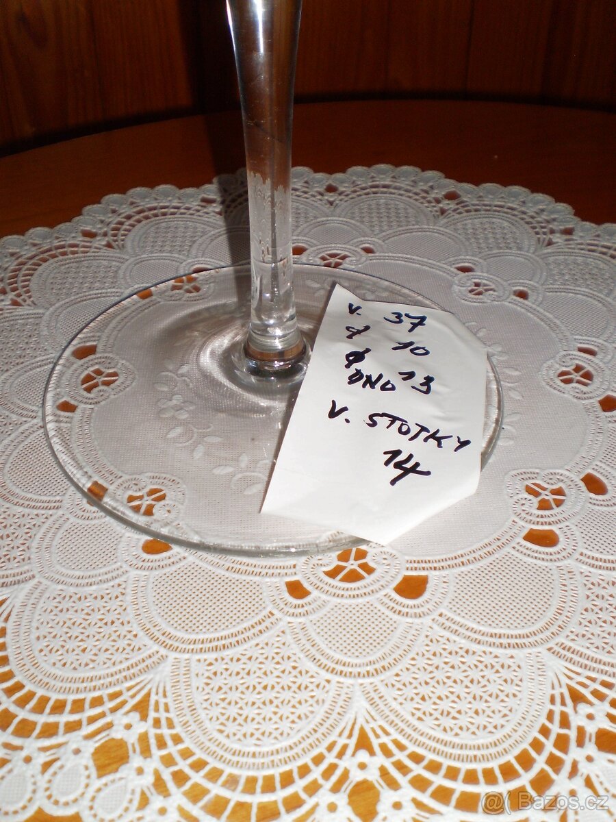 sklo - obří číše - čiré sklo - výš. 37, 31, 17 cm ++nové++ - 4