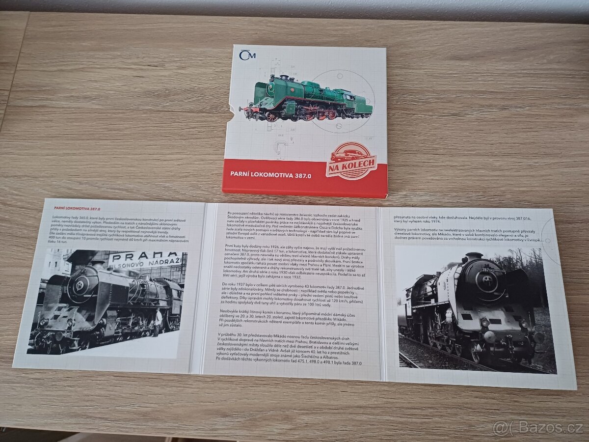 Stříbrná mince Na kolech - Parní lokomotiva 387.0 proof - 4