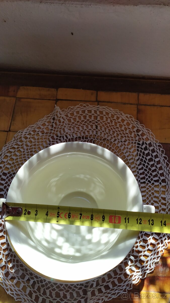 Starožitný hrneček s talířkem - 4