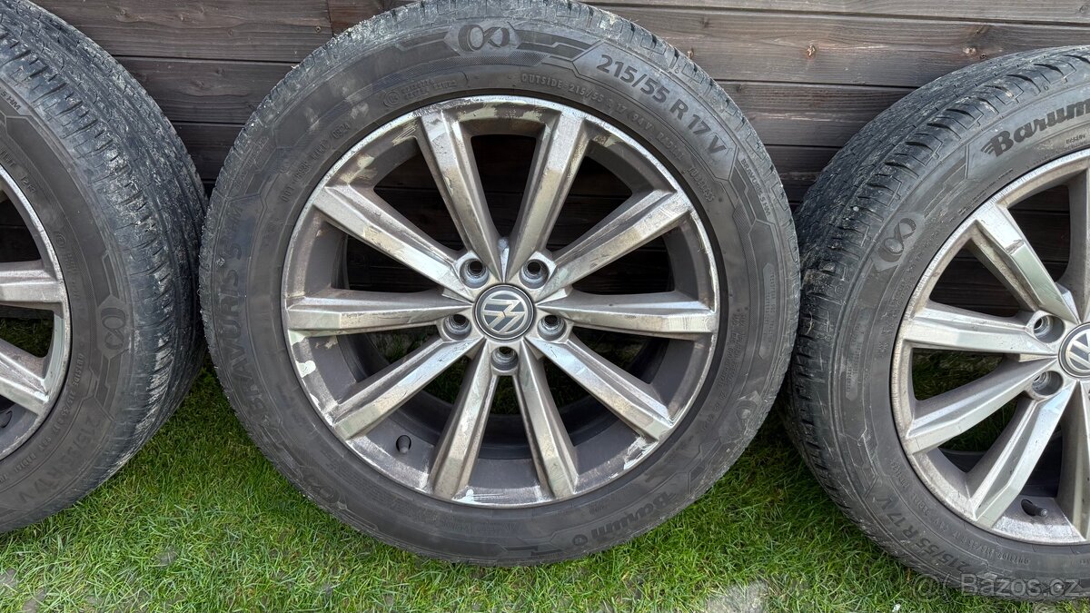 Alu kola 5x112 r 17 VW Passat b8 pneu 215/55R17 - 4