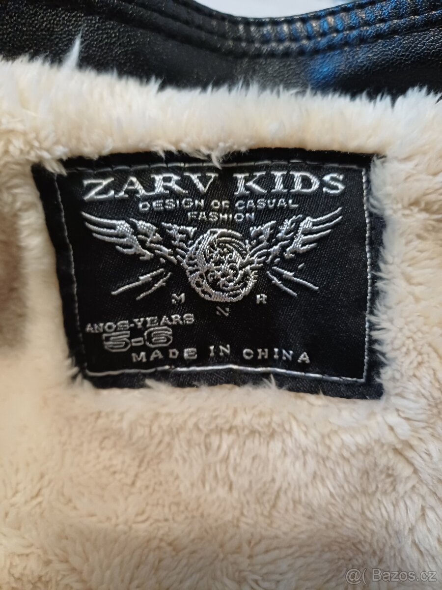 Koženková NOVÁ bunda 5-6 let - 4