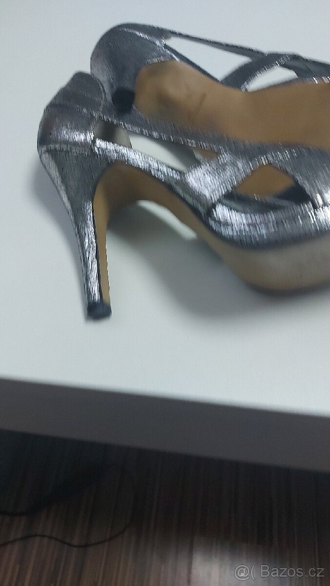 Dámské kožené, boty,lodičky - 4