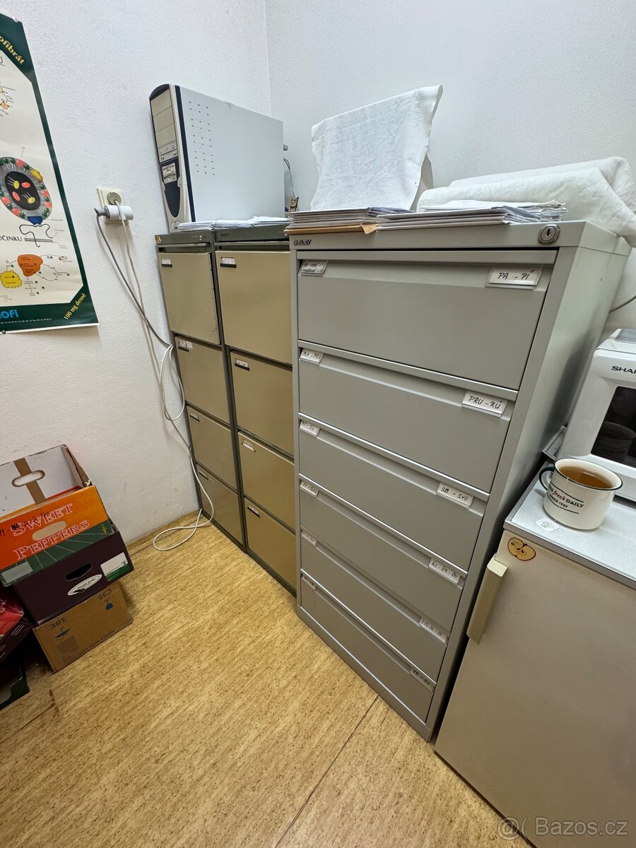 Kartotéka BISLEY – kovová, jako nová – 6000 Kč/ks (konec 1/2 - 4