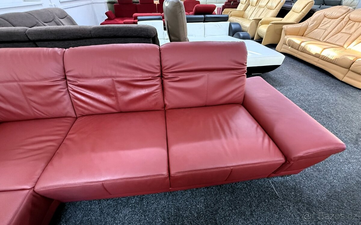 Sedací souprava rohová - kůže SLEVA - 4