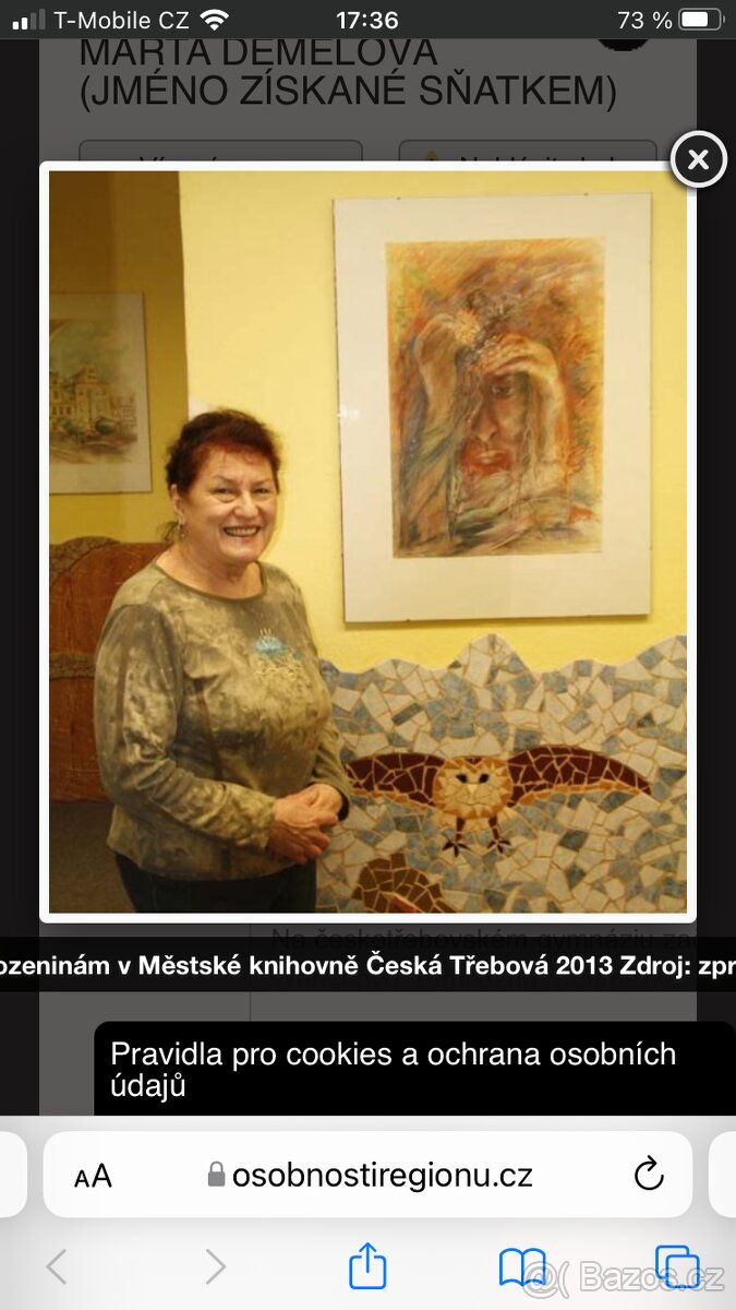 Obraz Marty Demelové vytvořený k jejímu životnímu jubileu - 4