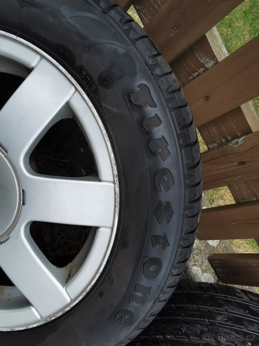 orig. Al disky VW 7Jx15, 5x112, s pneu 205/60/15 - 4