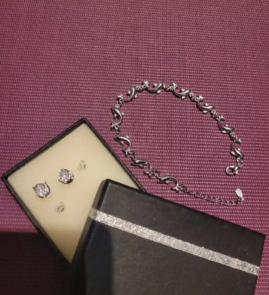 Nová dámská sada souprava šperků stříbrná delfín 925 - 4