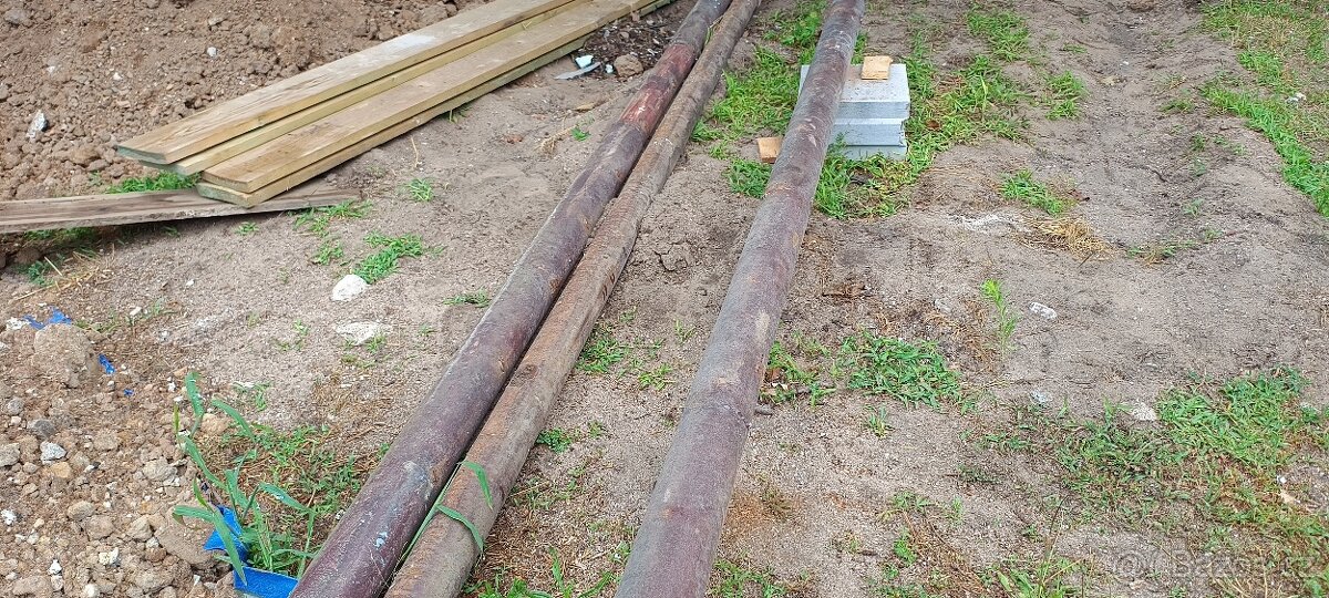 Tři železné trubky D90mm x L9170mm - 4