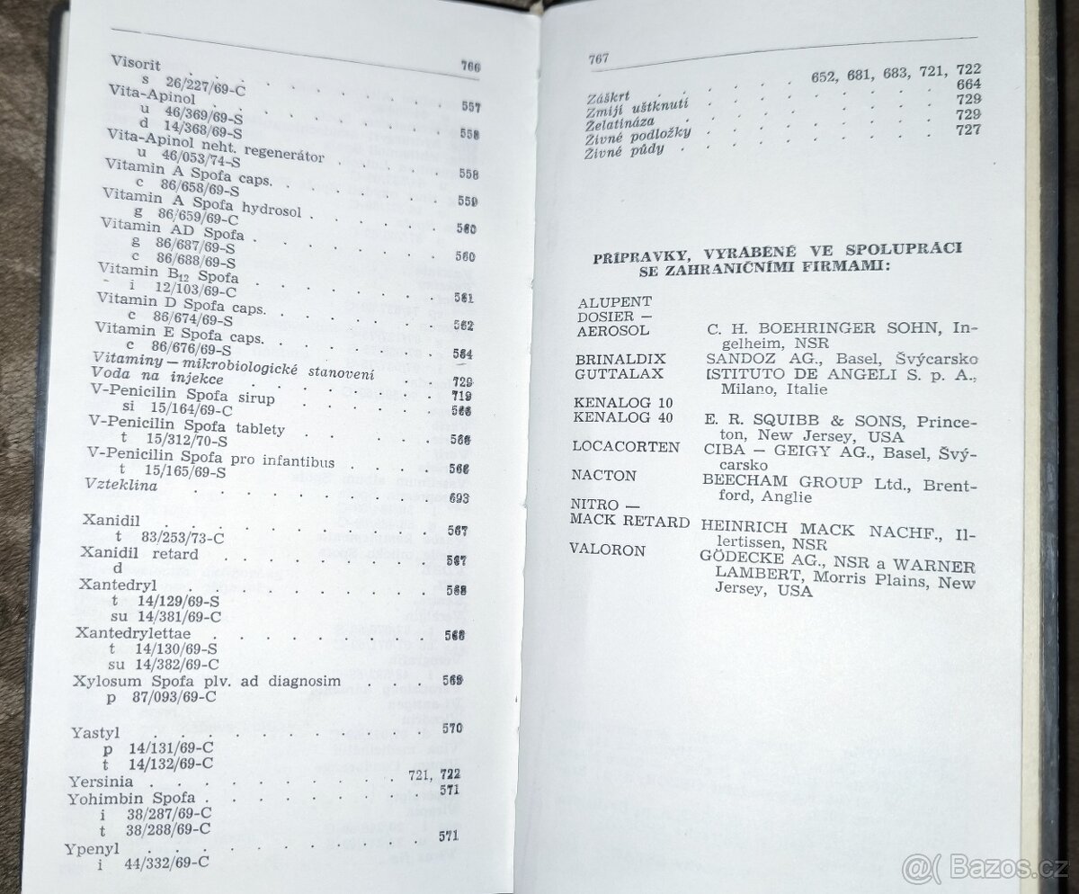 SPOFA-SEZNAM ČS. FARMACEUT. PŘÍPRAVKŮ 1976-1978 - 4
