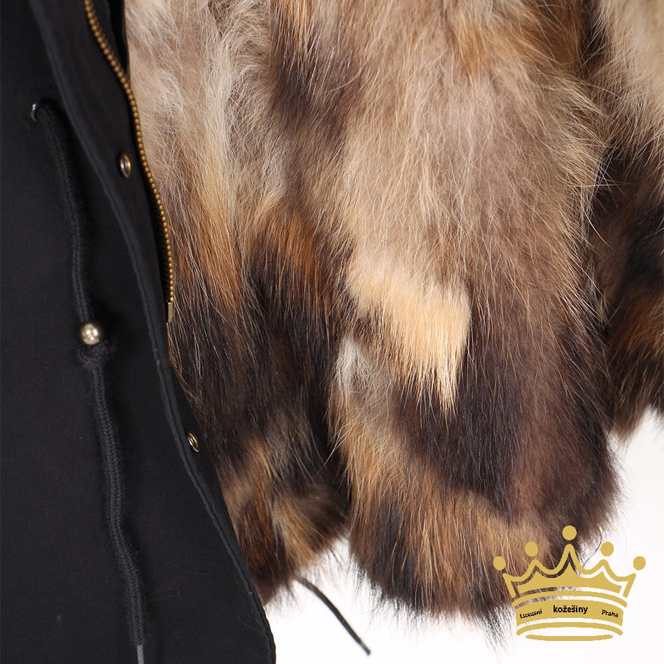 Zimní parka pravá liščí kožešina + mýval uvnitř - 4