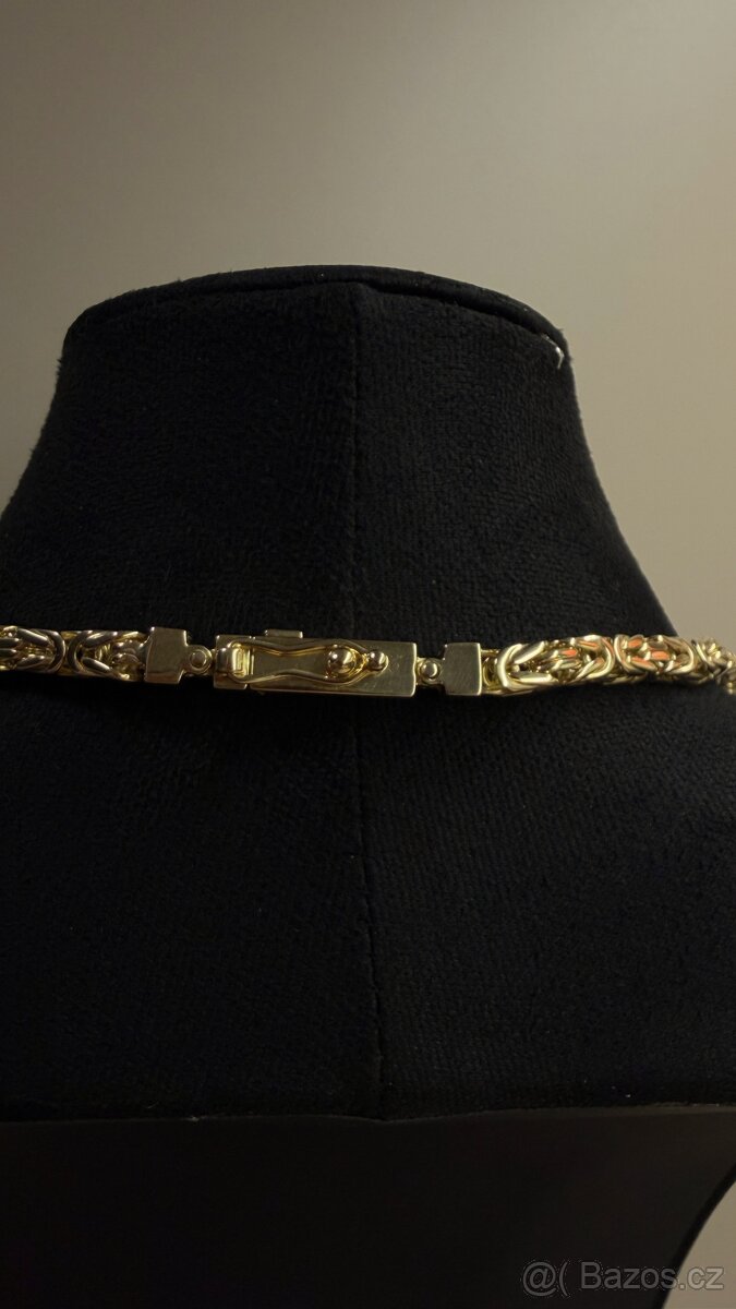 zlatý řetízek kralovsky vzor 14k 585/1000 105g - - 4