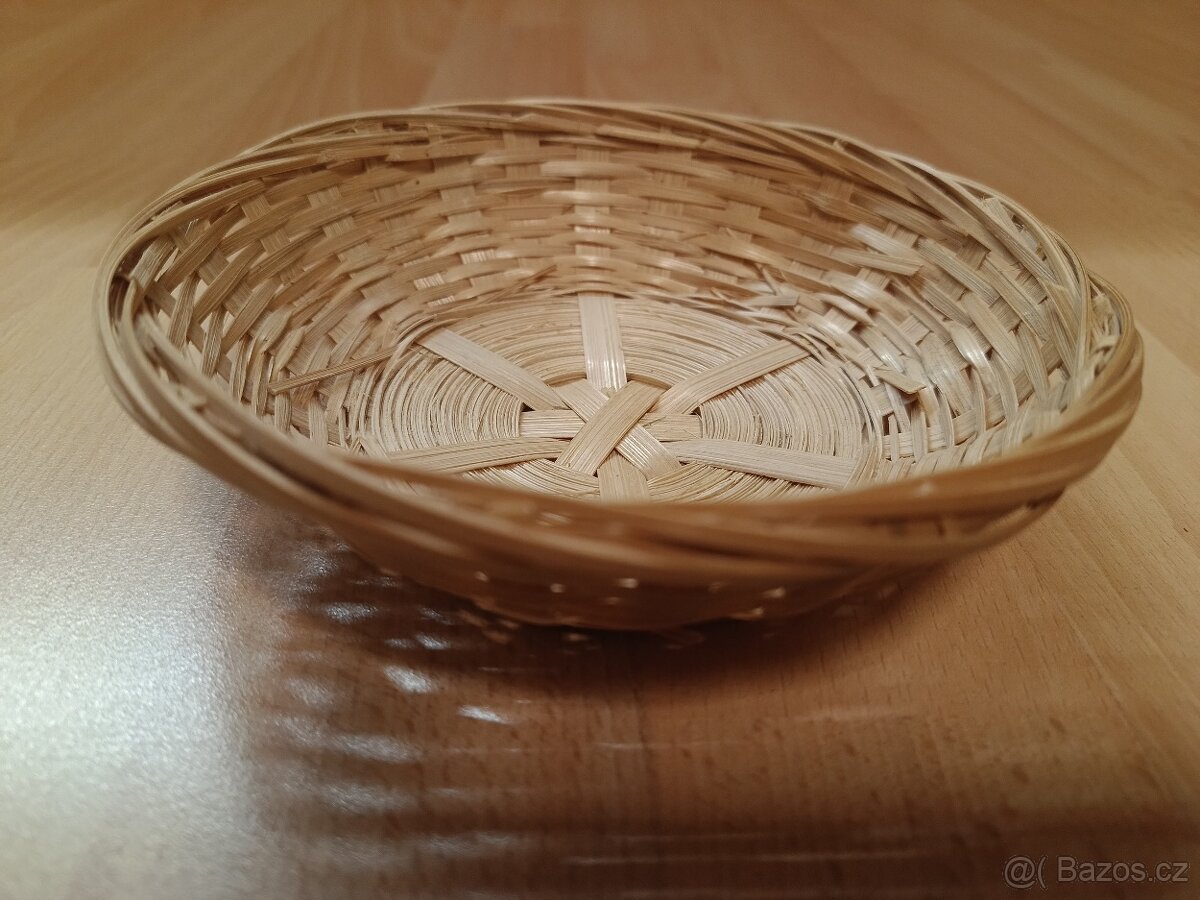 Ratanový proutěný košík, podstavec, podtácky - 4