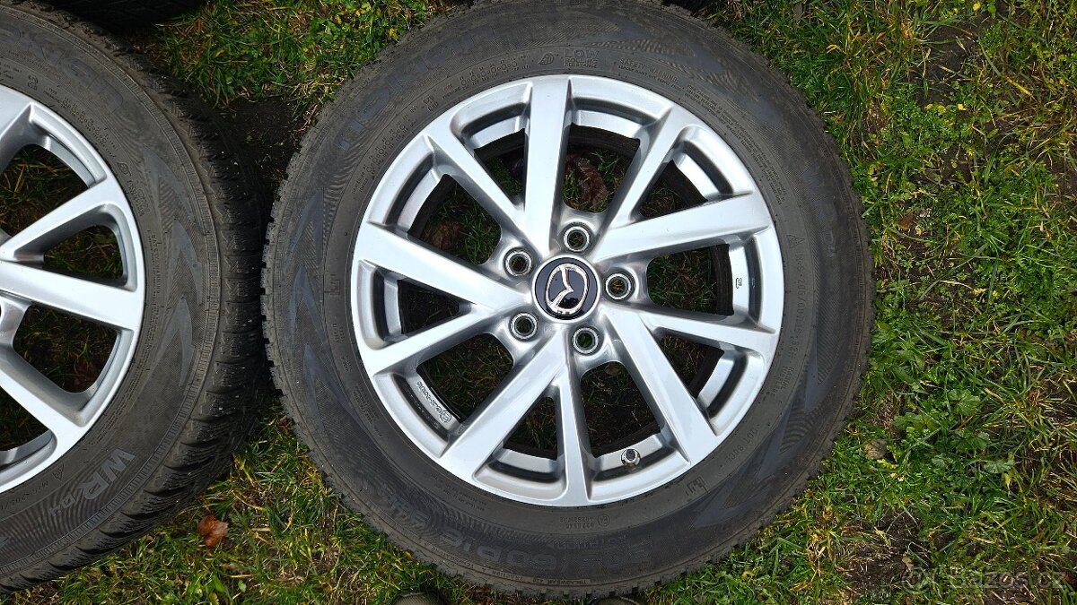 Mazda 3 zimní pneumatiky 205/60R16 elektrony 6,5Jx16 5x114,3 - 4