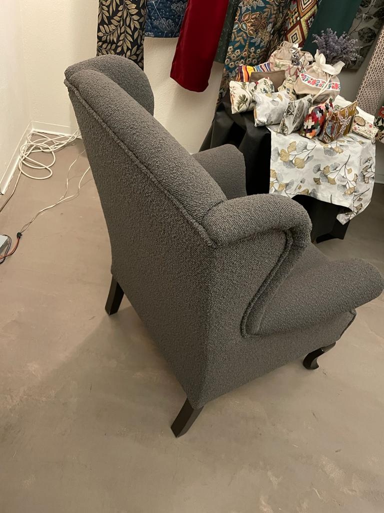 Křeslo ušák po kompletní renovaci. - 4