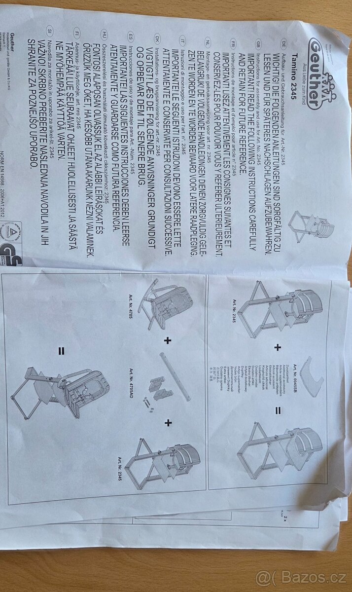 Dřevěná rostoucí židlička Geuther Tamino - 4