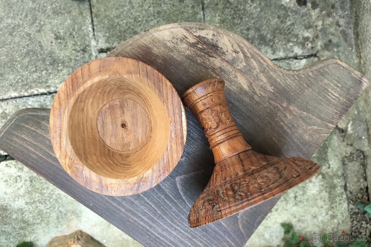 Dekorace z Indie, dřevo, 5ks, Balíkovna 39 Kč - 4