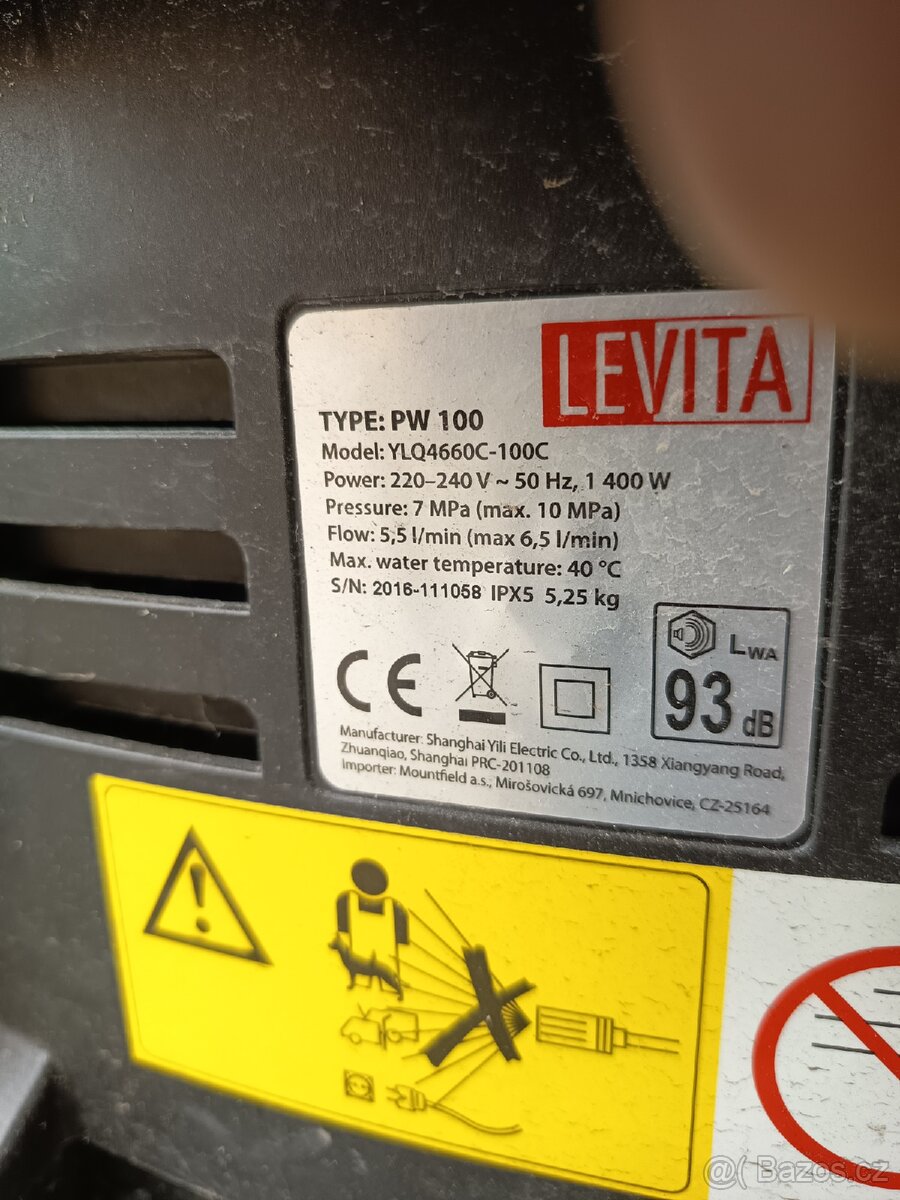 Vysokotlaký čistič LEVITA PW100. - 4