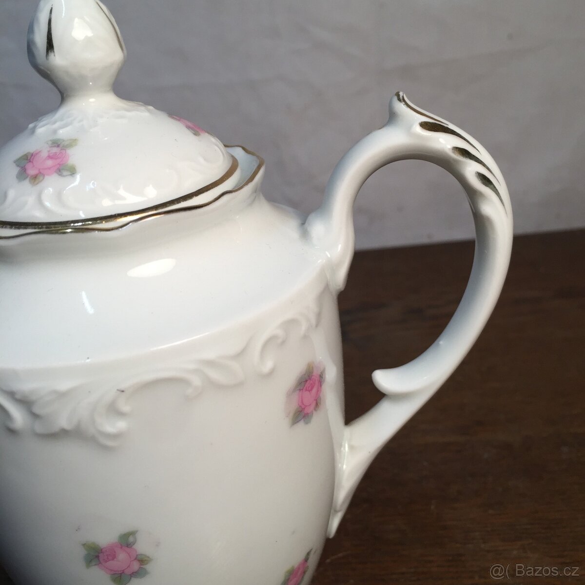 Konvice a cukřenka s kvítky Schlaggenvald Slavkov 1918 - 4