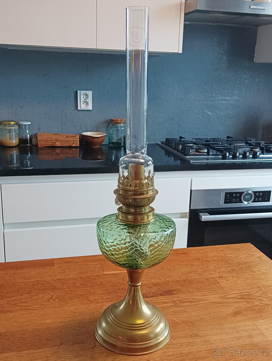 ART DECO STAROŽITNÁ PETROLEJKA BOINSOT PARIS KOLEM 1920 - 4