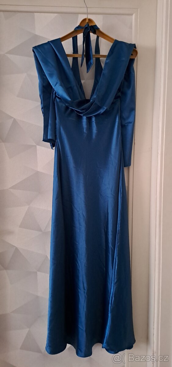 Dlouhé tyrkysové šaty na ples, svatbu apod. - 4