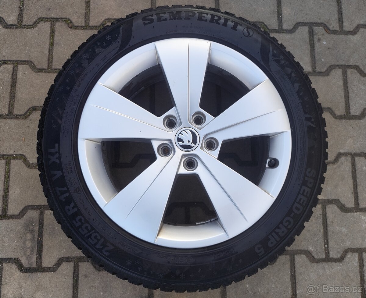 Alu kola originál Škoda Superb III 5x112 R17 Triton - 4