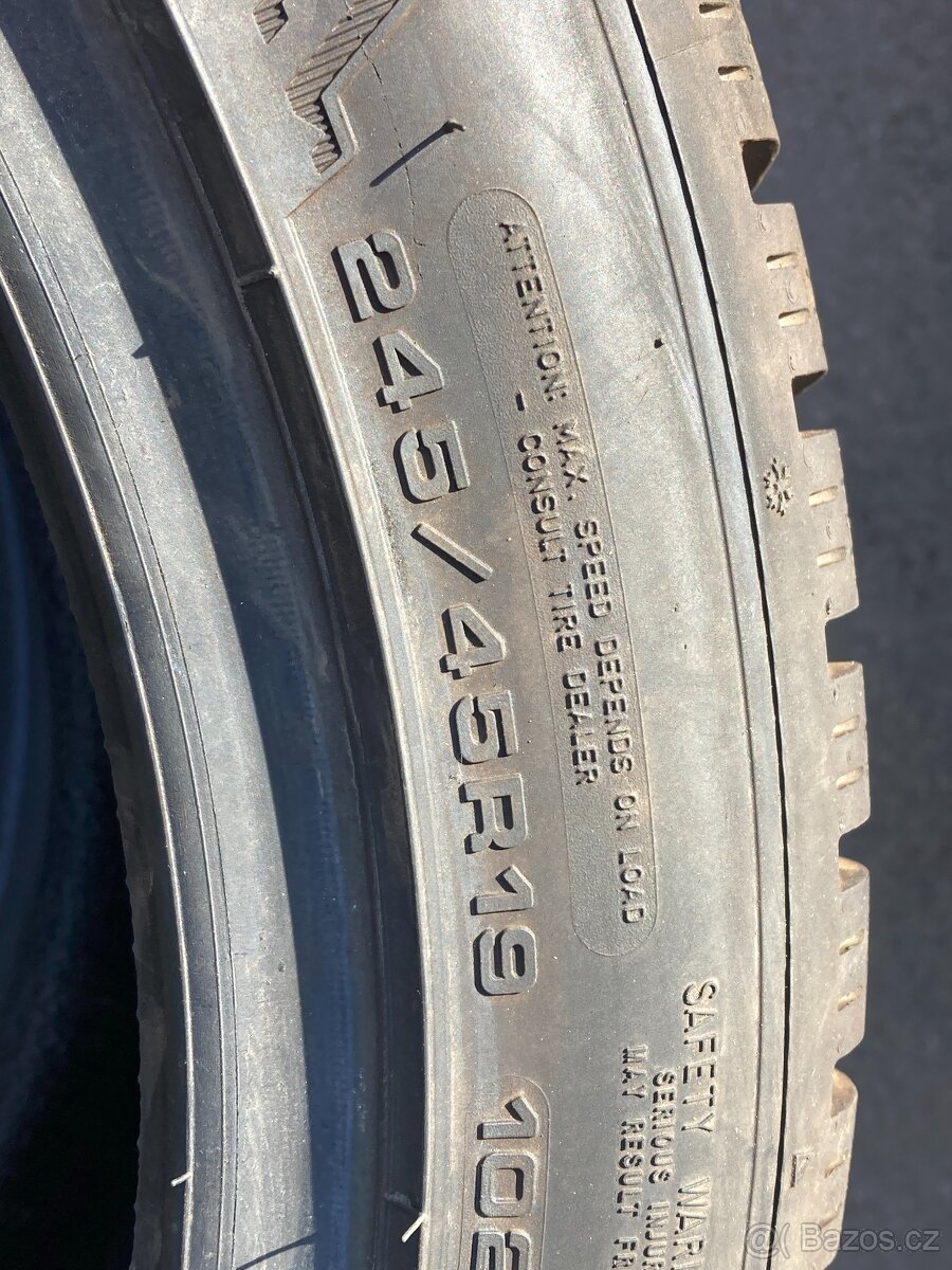 245/45r19 2x zánovní zimní pneu - 4