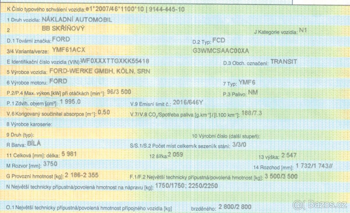 Prodám pravé a levé dveře Ford tranzit YMF6 - 4