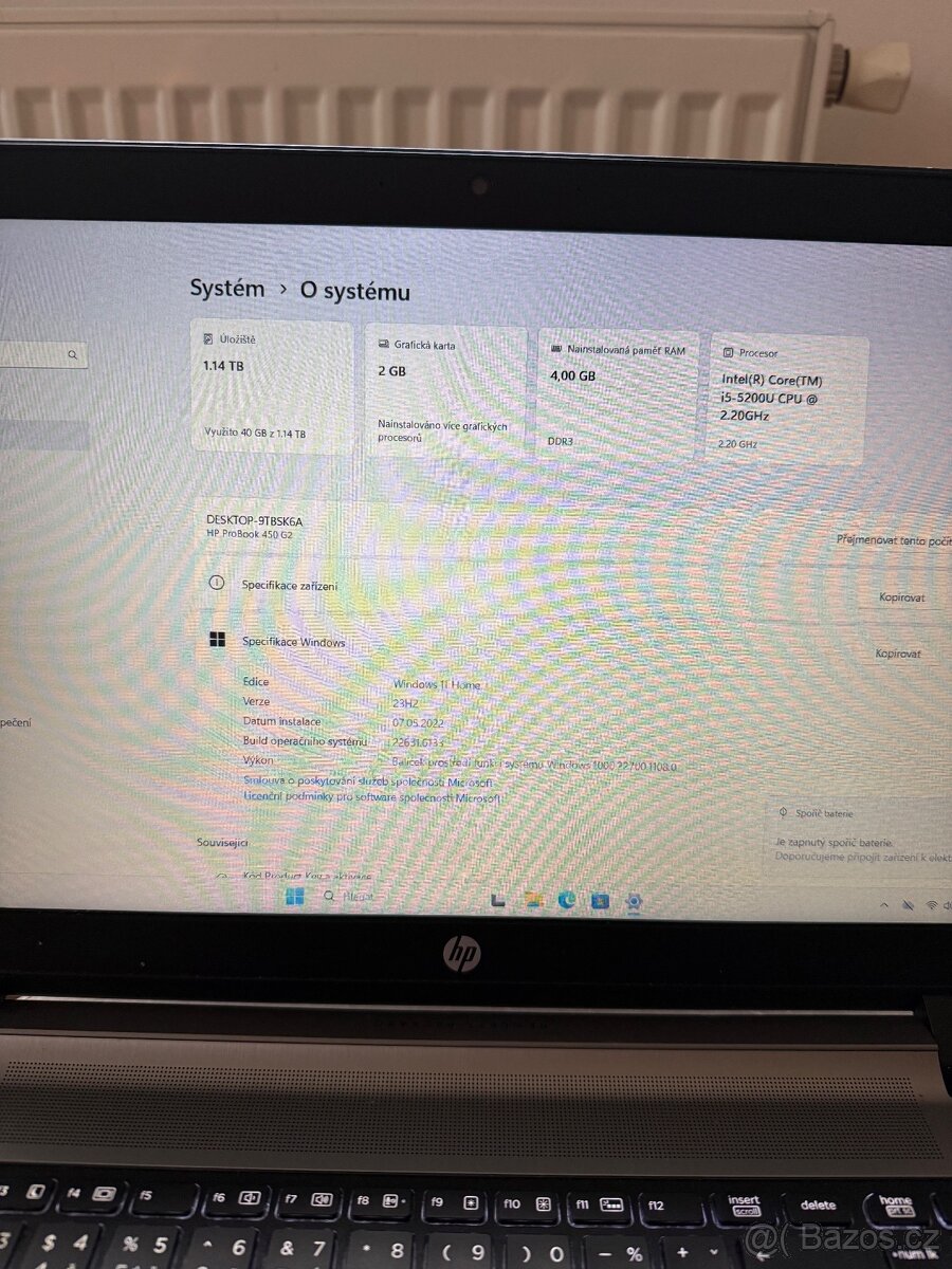 P: HP Probook 450 G2 i5/8GB/128GB SSD - 4