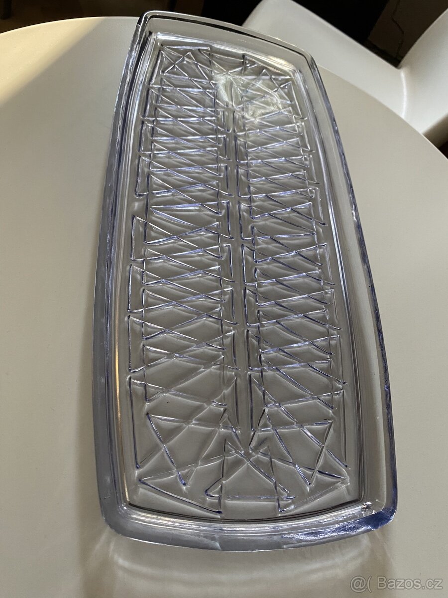 Alexandritové sklo TÁC/PODNOS, těžítko s bublinkama - 4