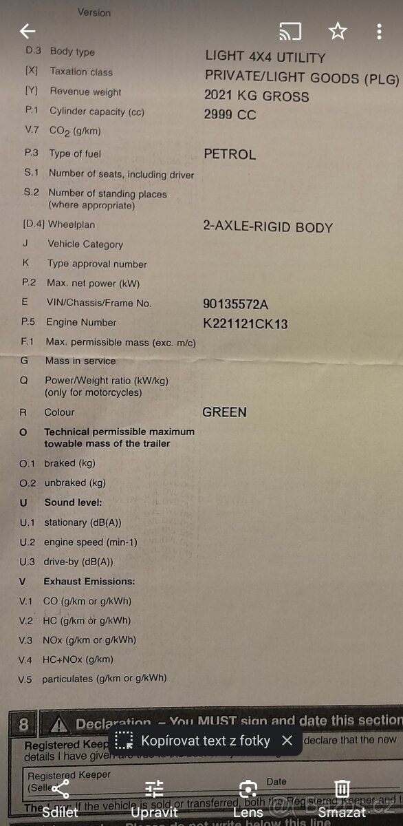 Land Rover serie lll stk do 4.2029 - 4