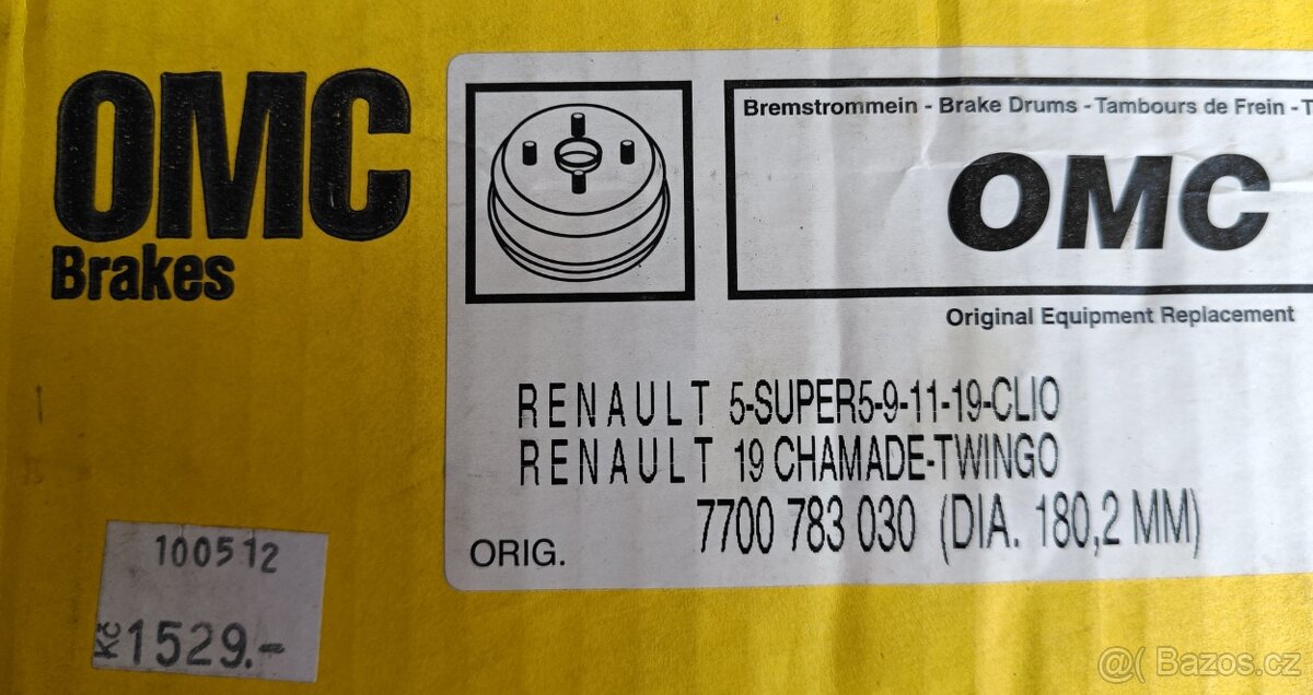 Brzdové bubny Renault - 4