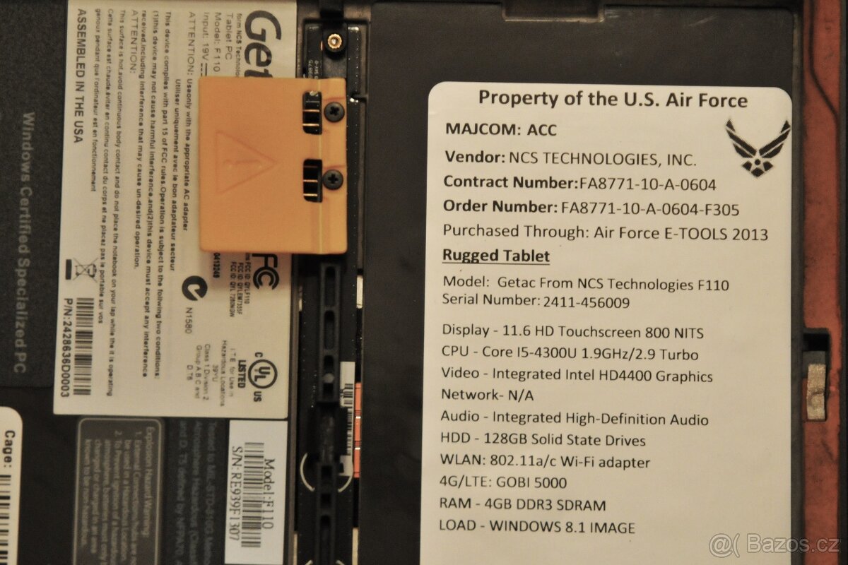 Vojenský/průmyslový tablet GETAC F110 - 4