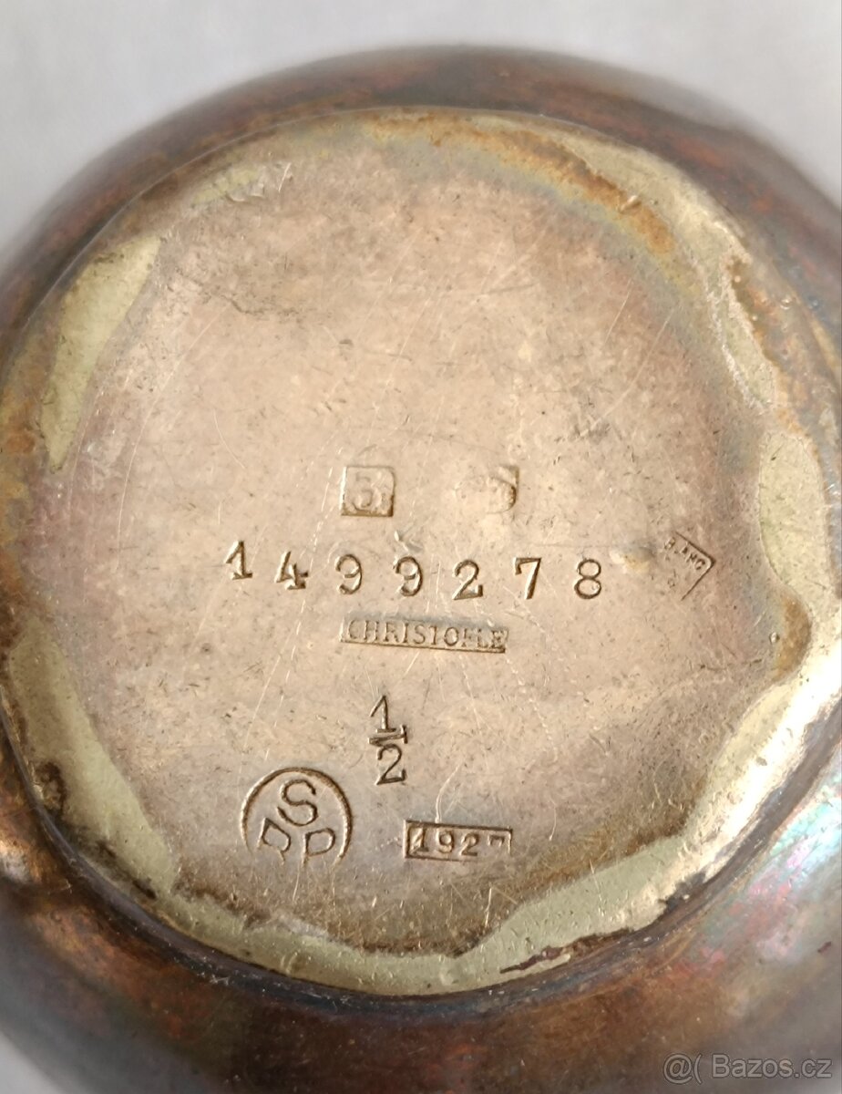 Malý plechový džbánek značky Christofle. - 4