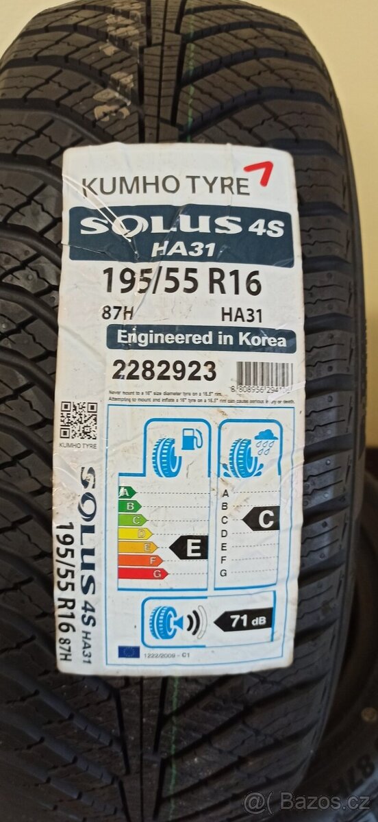Kumho 195/55 R16 87H 7,5mm - 4
